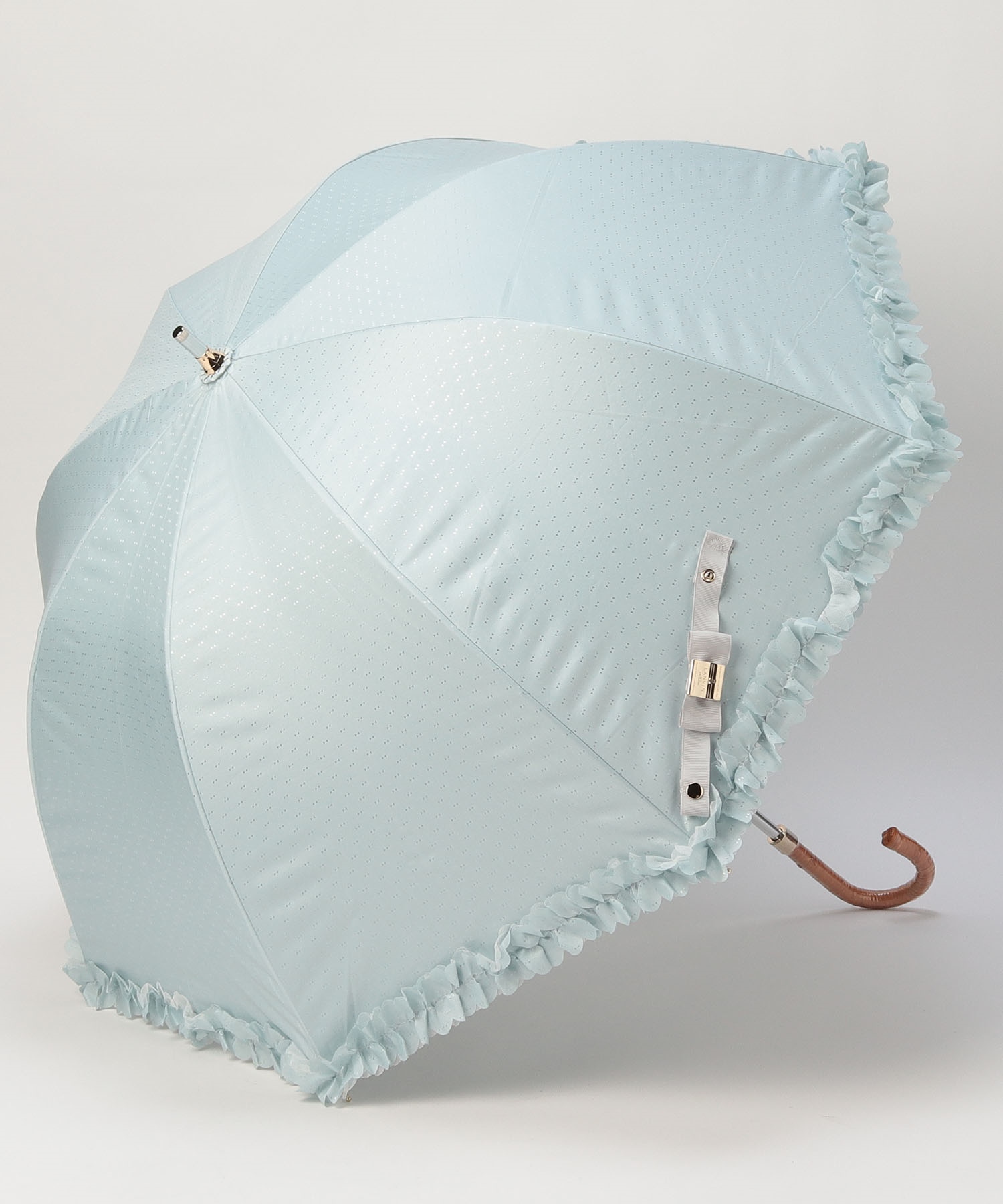 新品⭐️ ランバン オンブルー 日傘 パラソル 晴雨兼用傘 ドビーフリル 黒 晴雨兼用日傘】LANVIN en Bleu (ランバン オン ブルー