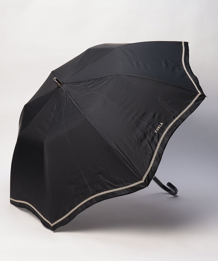 新品　フルラ　ショート傘　軽量　晴雨兼用　ベージュ フルラ FURLA 晴雨兼用 長傘 ショート傘 日傘 ハート刺繍 遮熱 1