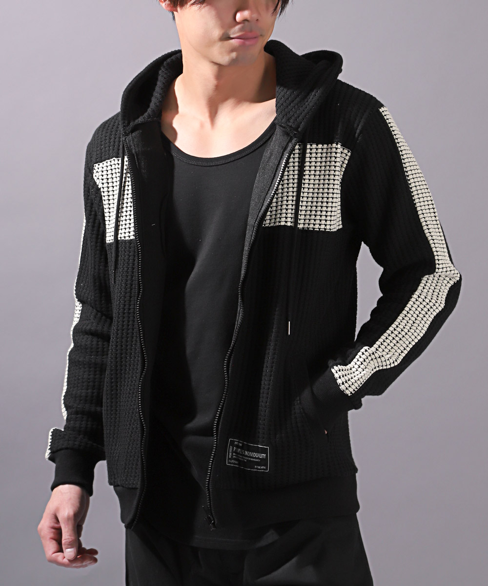 キングサイズ/LAGACHE UOMO/新品ラガチェメンズパーカースウェットスーツ/秋冬物/チャコールミックス/50/定価￥59400(54000+税)起毛製品 BLACK by VANQUISH セットアップ メンズ 大きいサイズ パーカー
