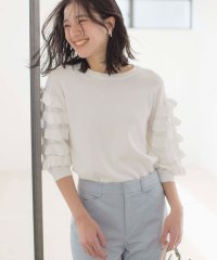 KUMIKYOKU(S SIZE)/【WEB限定カラーあり】MINA 袖フリルニットプルオーバー/505937598