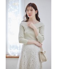 tocco closet luxe/トッコ クローゼット リュクス tocco closet luxe 袖口パール付きアシメリブニットプルオーバー/503430830