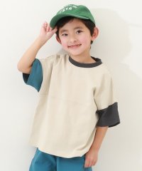 devirock/無地＆切替 オーバーサイズ 半袖Tシャツ 子供服 キッズ ベビー 男の子 女の子 トップス 半袖Tシャツ Tシャツ /505199284