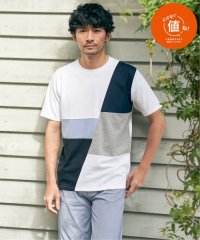 ikka/ブロックスポンチ切り替えTシャツ/505741499
