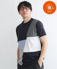 ikka/ブロックスポンチ切り替えTシャツ/505741499