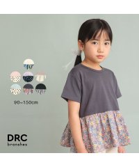 BRANSHES/【WEB限定/DRC/やわらか天竺】柄フリル切替半袖Tシャツ/505909608