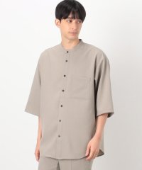 COMME CA ISM MENS/ファンクショナル バンドカラー 七分袖 シャツ/505916711