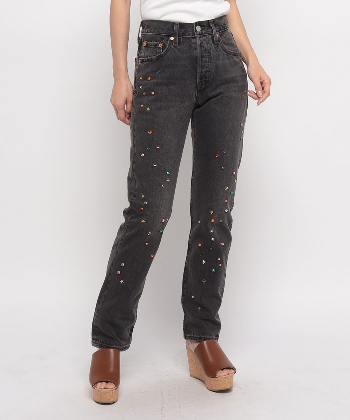 セール】501(R) ジーンズ FOR WOMEN ブラック GLITTER BOMB セール】501(R) ジーンズ FOR WOMEN ブラック GLITTER BOMB