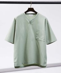 ABAHOUSE/【ストレッチドライ】キーネック 半袖Tシャツ / スキッパーシャツ/505934249