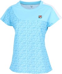 FILA（ZETT Ladies）/【テニス】水面プリント バックホールメッシュ クルーネックシャツ レディース/505934735