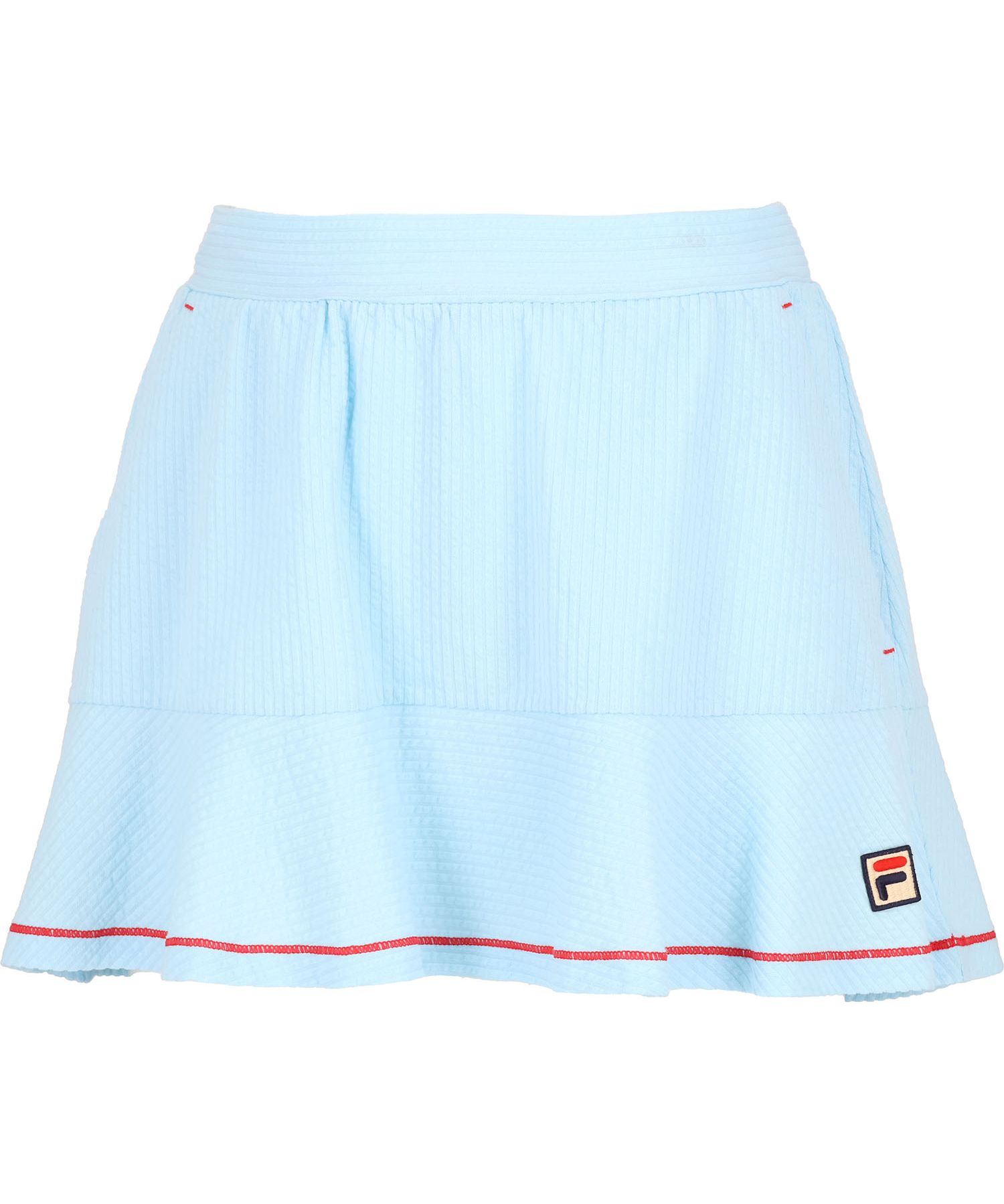 FILA ワッフル生地 フレアスコートグレー センタースリットワッフルフレアパンツ（グレージュ） | COPINE
