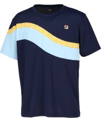 FILA（ZETT Mens）/【テニス】波間プリント バックホールメッシュ クルーネックシャツ メンズ/505934757