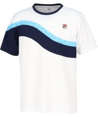 FILA（ZETT Mens）/【テニス】波間プリント バックホールメッシュ クルーネックシャツ メンズ/505934757