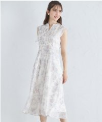 tocco closet luxe/ピンタック使いニュアンスフラワーワンピース/505934417