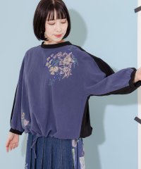 iS ScoLar/花蝶刺繍リラックスプルオーバー/505938467