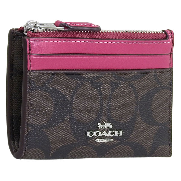 品質は非常に良い COACH コーチ MINI SKINNY ID CASE ミニ スキニー シグネチャー 小物