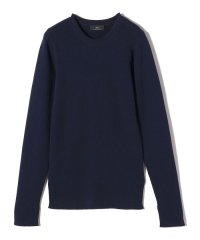 SHIPS WOMEN/Primary Navy Label:〈手洗い可能〉コットン リブ クルーネック プルオーバー/505941409