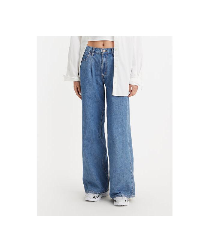 セール】BAGGY DAD WIDE LEG ジーンズ ミディアムインディゴ