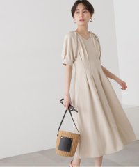 N Natural Beauty Basic/麻調ウエストタックワンピース/505944010