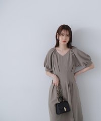 N Natural Beauty Basic/麻調ウエストタックワンピース/505944010