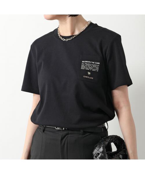 S MAX MARA The Cube 半袖 Tシャツ SAX コットン ロゴ(505944817