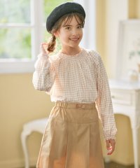 KUMIKYOKU KIDS/【110－140cm】シャーリングチェック トップス/505947197