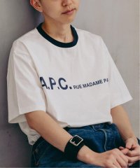 EDIFICE/《予約》【A.P.C. / アーペーセー】別注 オーバーサイズ プリント トリムTシャツ/505950421