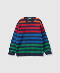 BENETTON (UNITED COLORS OF BENETTON BOYS)/キッズマルチボーダークルーネック長袖ニット・セーターB/505932841