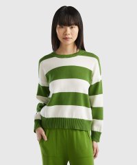 BENETTON (women)/コットン100％クルーネックボーダーニット・セーター/505932885