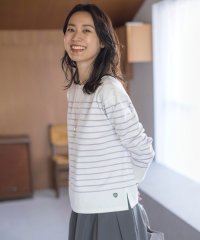 J.PRESS LADIES（LARGE SIZE）/【洗える】バスクボーダー カットソー/505928398