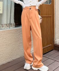 ad thie/ストレートパンツ センタープレス タック カラー ポケット 後ろゴム 春服 春/505937931