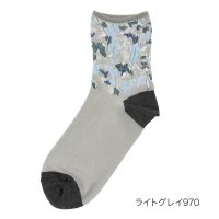 HANAE MORI/HANAE MORI(ハナエ モリ) ソックス 足首花柄 クルー丈 履き口やわらか 福助 公式/505940741