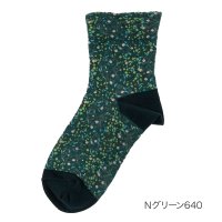 HANAE MORI/ハナエモリ HANAE MORI HANAE MORI(ハナエ モリ) ソックス ミモザ柄 クルー丈 マルチストレッチ 福助 公式/505940742