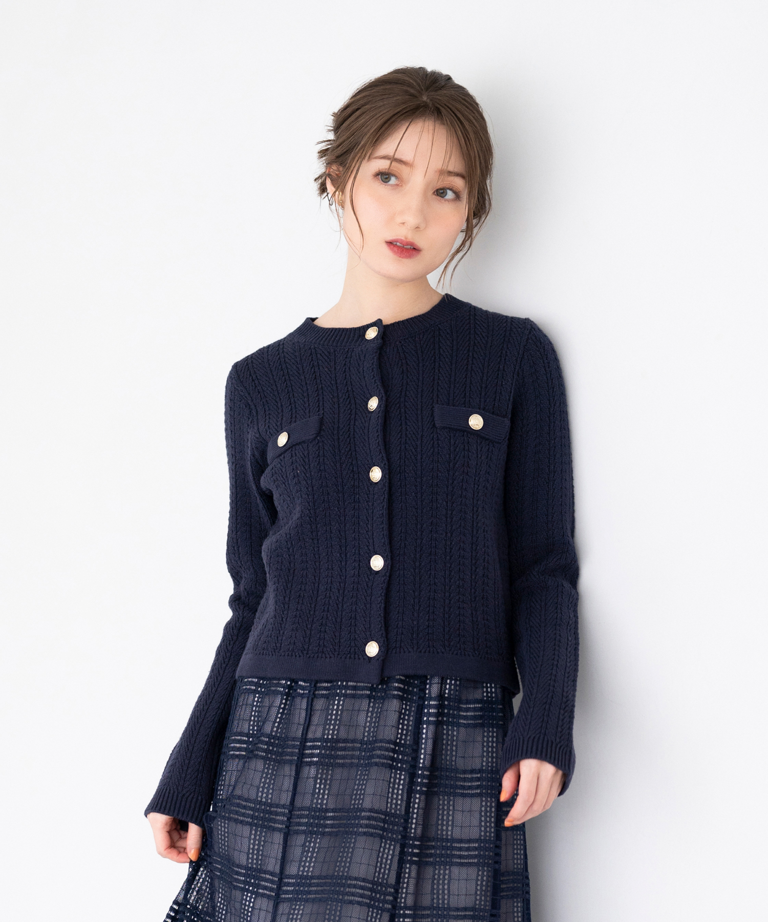 machatt ヘリンボーンニット