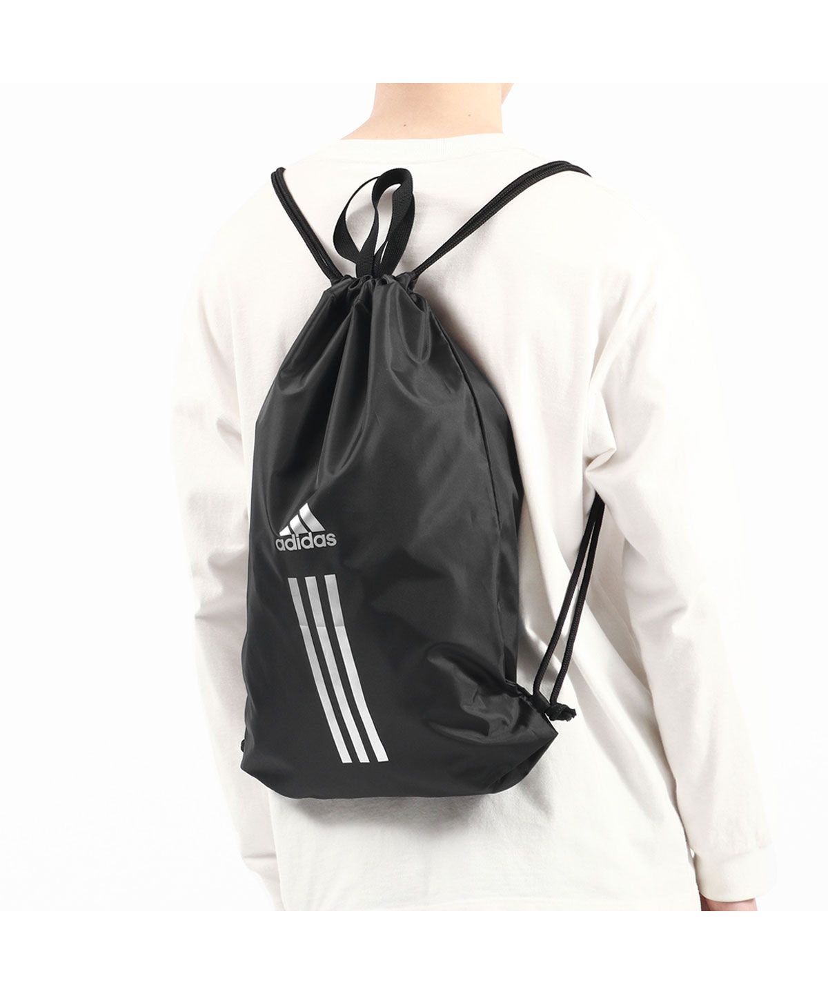 adidas ブラック ナップサック　バッグ アディダス adidas ナップサック バックパック ロゴ ブラック 黒