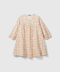 BENETTON (UNITED COLORS OF BENETTON GIRLS)/キッズ総柄馬プリントコットンガーゼパイピングバルーンスリーブ長袖ワンピースG/505951929