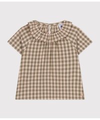 PETIT BATEAU/シアサッカー半袖ブラウス/505952129