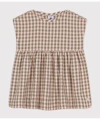 PETIT BATEAU/シアサッカー半袖ワンピース/505952195