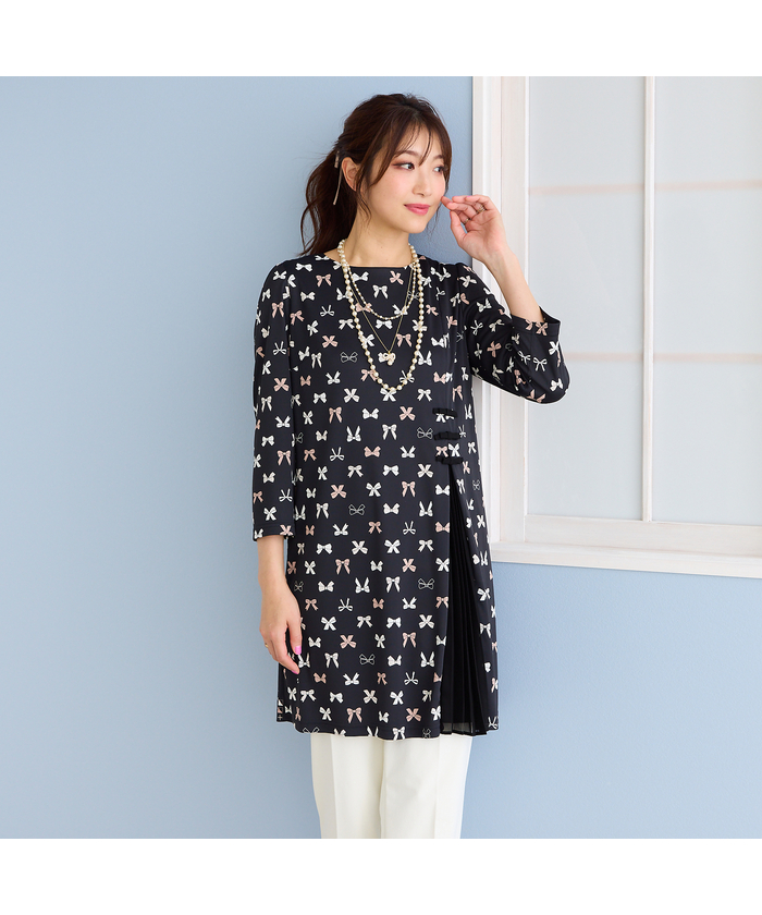 セール 50%OFF】リボンプリントチュニック(505953549) | ローズ セール 50%OFF】リボンプリントチュニック(505953549) | ローズ