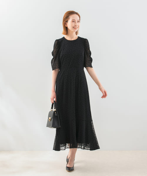 Chaco*ROSSO ドットフロッキードレス