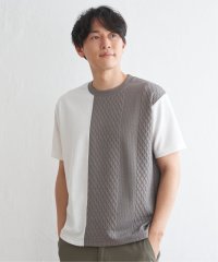 ikka/フクレジャガードワッフル切り替えTシャツ/505849622