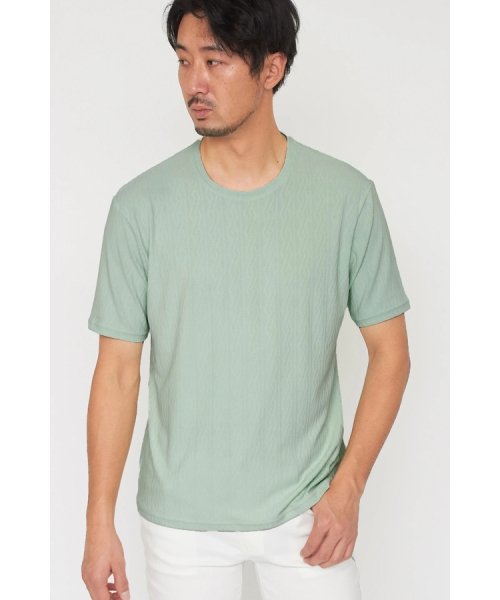 HIGH STREET∴ケーブル柄クルーネック半袖Ｔシャツ(505862929) HIGH STREET(HIGH STREET) d  fashion