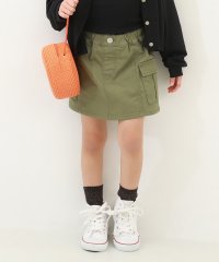 devirock/1分丈 カーゴ スカート (インパンツ付き) 子供服 キッズ 女の子 ボトムス スカート スカッツ インナーパンツ付ミニスカート /505951933