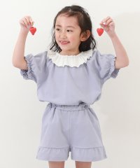 devirock/どっちも前 フリル半袖パジャマ 子供服 キッズ 女の子 ルームウェア 半袖ルームウェア パジャマ /505951936