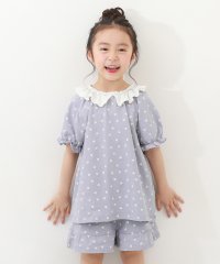 devirock/どっちも前 フリル半袖パジャマ 子供服 キッズ 女の子 ルームウェア 半袖ルームウェア パジャマ /505951936