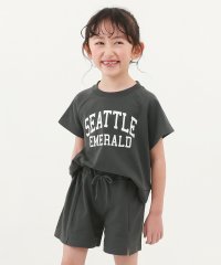 devirock/【普段着でもルームウェアでも】カレッジロゴ半袖セットアップ 子供服 キッズ 女の子 ルームウェア 半袖ルームウェア パジャマ /505951938