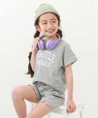 devirock/【普段着でもルームウェアでも】カレッジロゴ半袖セットアップ 子供服 キッズ 女の子 ルームウェア 半袖ルームウェア パジャマ /505951938