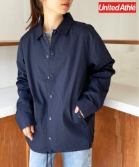 United Athle/ユナイテッドアスレ United Athle T/C コーチジャケット 裏地付 アウター 長袖 無地 ブラック カーキ シンプル 7448/505957349