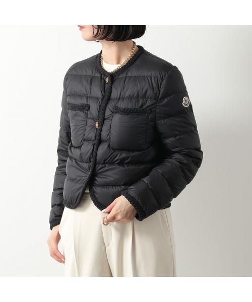 モンクレール　ARISTEOショートダウンジャケット　ライトダウン　ノーカラー MONCLER (モンクレール) 編み込みトリム ゴールドボタン ノー