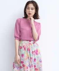 KUMIKYOKU（LARGE SIZE）/【UVケア・接触冷感】MINA 6分袖ニットプルオーバー/505958552