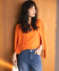 KUMIKYOKU（LARGE SIZE）/【UVケア・接触冷感】MINA 6分袖ニットプルオーバー/505958552